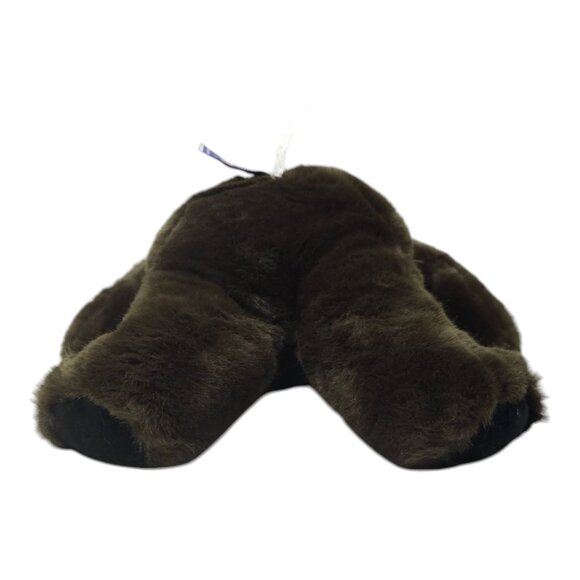 Vermont Teddy Bear 14" Plush Chocolate Brown Stuffed Animal Toy Blue Bow Tie - Picture 6 of 12